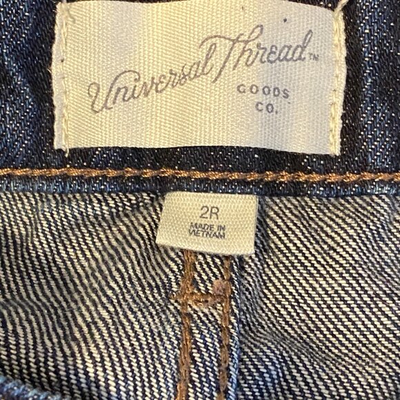 NWT Universal Thread Relaxed Wide Leg Jeans Sz 2R Blue Dk Wash 100% Cotton #179S - Picture 6 of 12